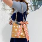 Floral Transparent Chain Shoulder Bag