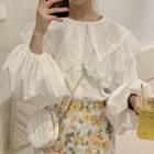 Lace Collar Puff-sleeve Blouse