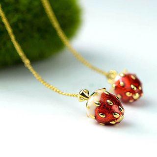 Strawberry Threader Earrings