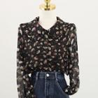 Floral Button-up Oversize Blouse