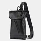 Faux Leather Flap Sling Bag