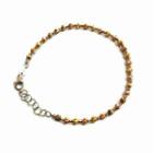 14k Italian Tri-color Gold Diamond-cut Balls Beads Link Bracelet (6.5), Women Jewelry Gift