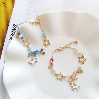 Alloy Unicorn & Star Bracelet