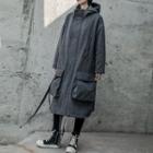 Hooded Zip Coat Gray - One Size