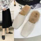 Square-neck Block Heel Mules