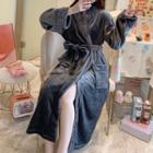 Tie-waist Flannel Sleep Robe