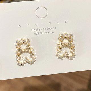 Bear Sterling Silver Ear Stud / Clip-on Earring