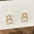 Bear Sterling Silver Ear Stud / Clip-on Earring