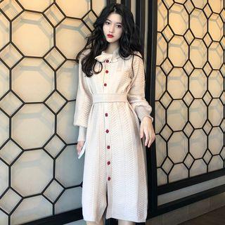 Single-breasted Midi Sweater Dress