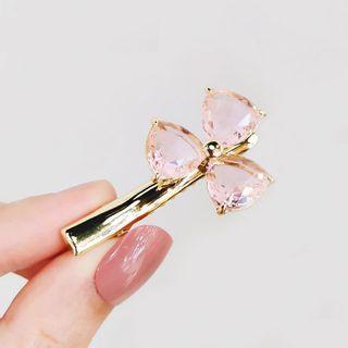 Leaf Faux Crystal Hair Clip