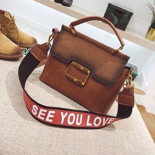 Lettering Strap Handbag