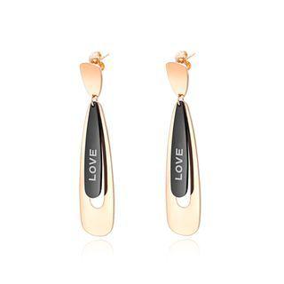 Fashion And Elegant Plated Rose Gold Water Drop-shaped 316l Stainless Steel Earrings Rose Gold - One Size