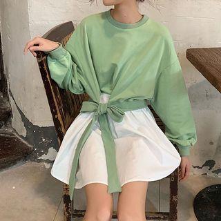 Tie-front Pullover Dress