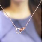 Interlocking Hoop Sterling Silver Necklace