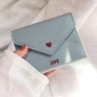 Heart Embroidery Envelope Wallet