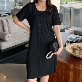 Short-sleeve Button-up T-shirt Dress