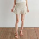 Band-waist Inset Shorts Miniskirt