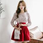 Hanbok Skirt ( Mini / Burgundy )