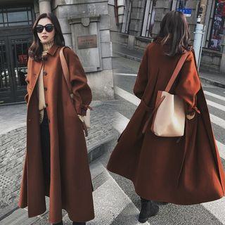 Single-breasted Tie Waist Midi Coat