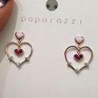 Heart Drop Earring 1 Pair - Cut Out Love Heart - One Size