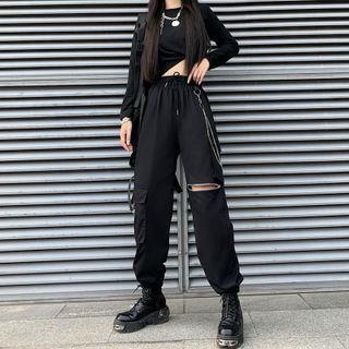 Chained Cargo Baggy Pants