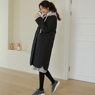 Snap-button Quilting Coat