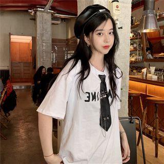 Insert-tie Loose T-shirt