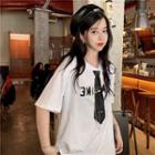Insert-tie Loose T-shirt