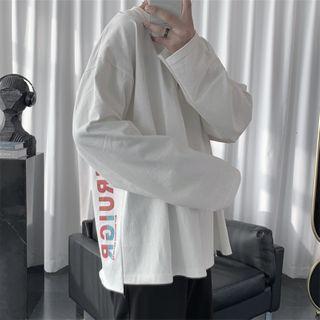 Letter Printed Loose Fit Long-sleeve T-shirt