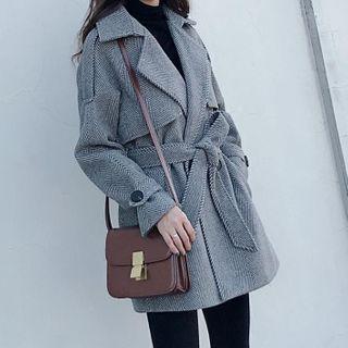 Herringbone Jacket With Sash