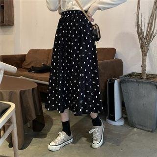 High-waist Corduroy Patterned A-line Skirt