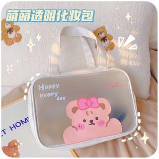 Cartoon Print Pvc Make Up Pouch / Handbag