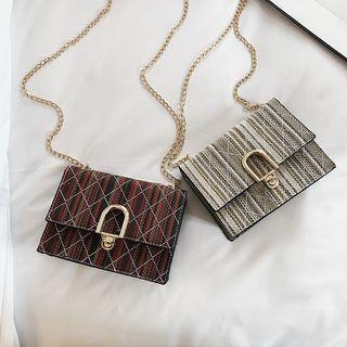 Printed Chained Crossbody Bag