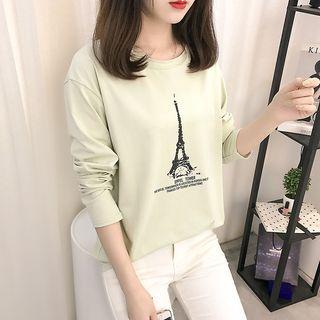 Tower Print Long Sleeve T-shirt