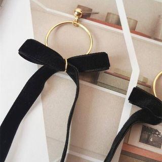 Ribbon Hoop Statement Earrings