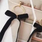 Ribbon Hoop Statement Earrings