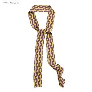 Patterned Tie Mustard Yellow - One Size