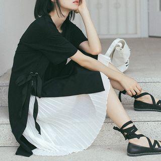 Set: Tied Dress + Pleated Slipdress