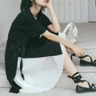 Set: Tied Dress + Pleated Slipdress