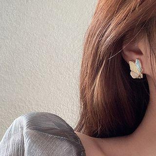 Glaze Butterfly Earring 1 Pair - As Shown In Figure - One Size