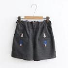Rabbit Embroidered Shorts