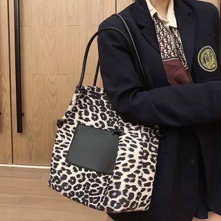 Animal Print Faux Leather Tote Bag