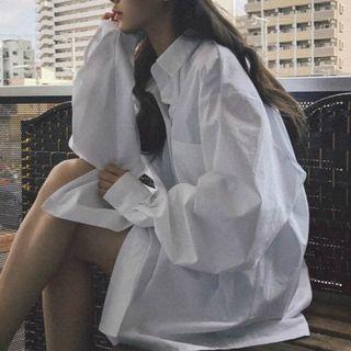 Long-sleeve Oversize Casual Shirt