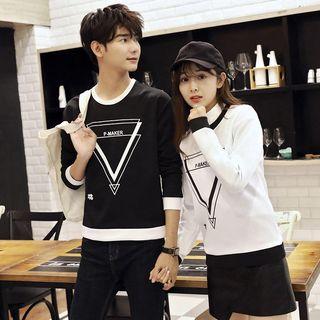 Couple Matching Triangle Print Pullover