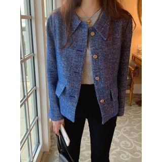 Single-breasted Tweed Jacket One Size