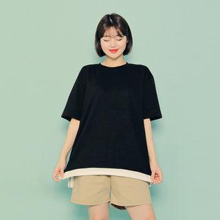Round-neck Layered Top