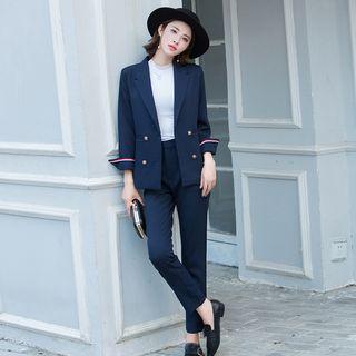 Set: Double-buttoned Blazer + Dress Pants
