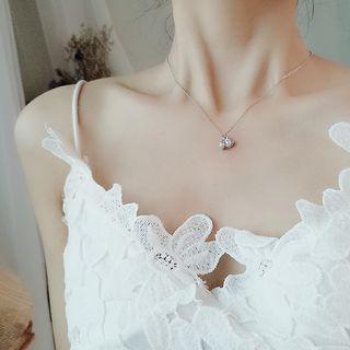 Faux Pearl Necklace S925 Silver - Silver - One Size