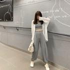 Plain Shirt / Lettering Camisole Top / Sweatpants