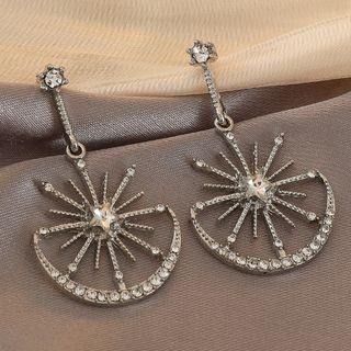Rhinestone Star Dangle Earring 1 Pair - Star & Noon Rhinestone Dangle Earring - One Size
